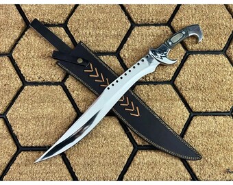 Custom Handmade Carbon Steel Blade Handmade Machete Knife| Hunting Knife Camping Gift for him Gift for her Gift for men