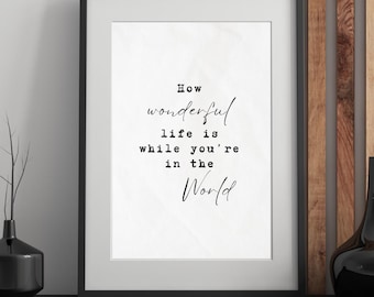 Elton John Lyric Print, "How Life Is" Quote Art (Instant Download)