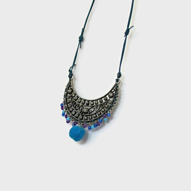 Ethnic Jewelry Boho Gypsy Necklace Turquoise Statement Etsy