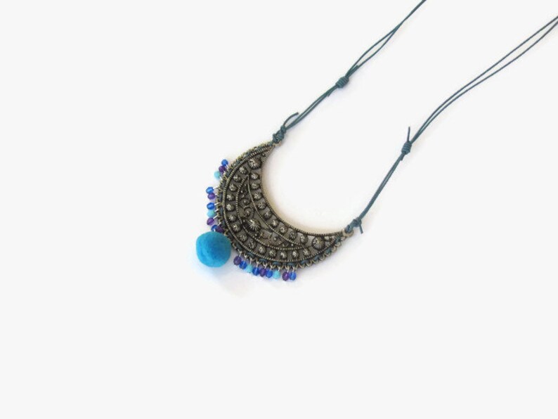 Ethnic Jewelry Boho Gypsy Necklace Turquoise Statement Etsy