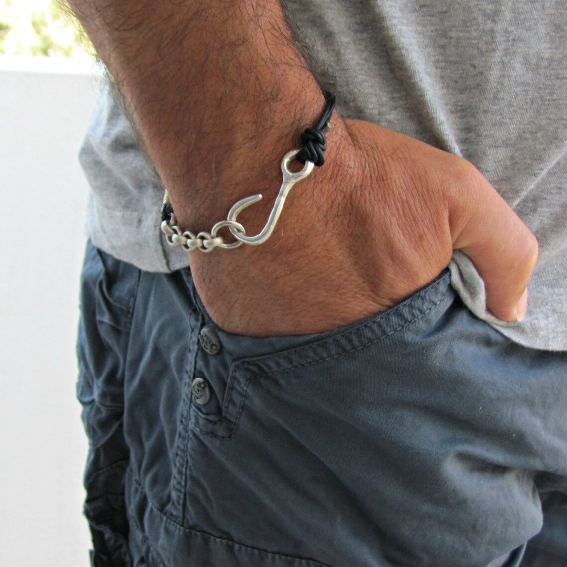 Mens Gift Set Leather Bracelet & Eyeglass Lanyard Etsy