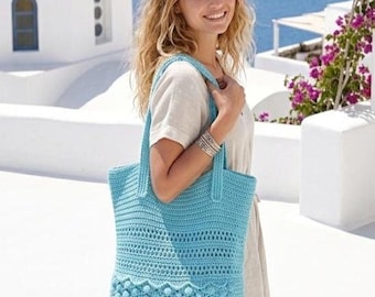 Crochet Tote Bag Pattern | Minimalist Textured Shopper | PDF Crochet Pattern