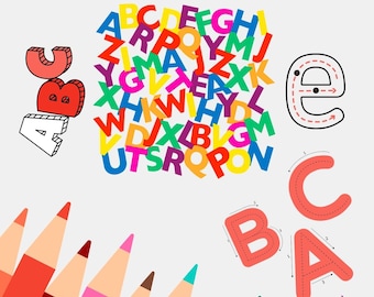 Alphabet Letters Worksheets A-Z | Learn to Write Preschool Printable | Handwriting Practice Sheets | Kids Learning at Home