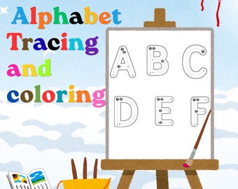 Kindergarten Alphabet Tracing Worksheets A–Z | Upper & Lowercase Letters | Kids Handwriting Practice | Printable Worksheet