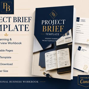 Project Brief Template | Strategic Planning Workbook (Canva Digital Download)