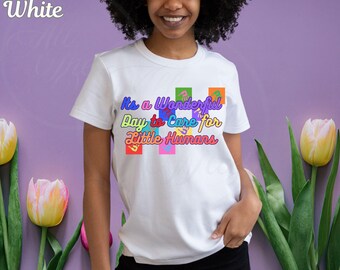 Teacher Day Care T-Shirt | Little Humans Care, Comfort Colors 1717