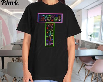 Teacher Pride T-shirt | Colorful Hearts/ Stars Lettering, Rainbow Accent