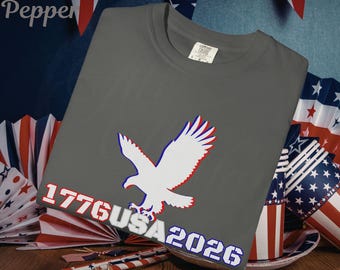 1776USA2026 Anniversary Flying White Eagle T-Shirt | Logo, Patriotic