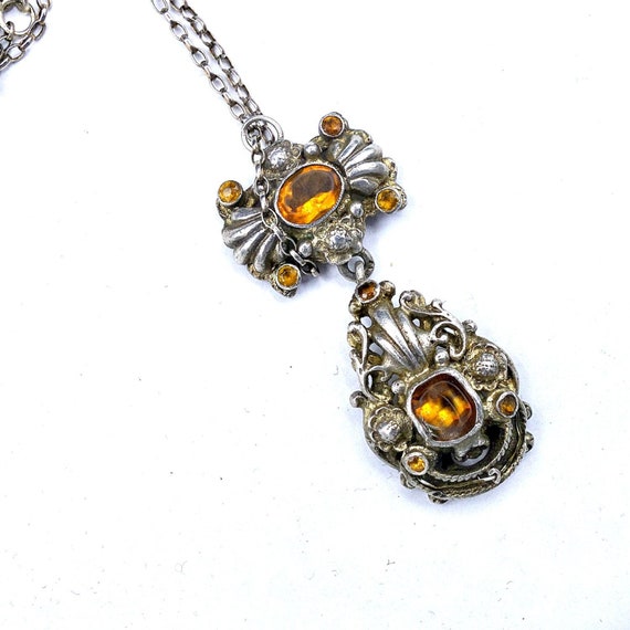 Austro Hungarian Citrine Pendant, Antique Citrine