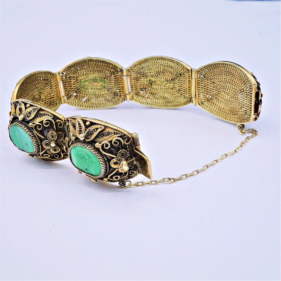 Antique Chinese Jade Bracelet, Chinese Export Jad… - image 6