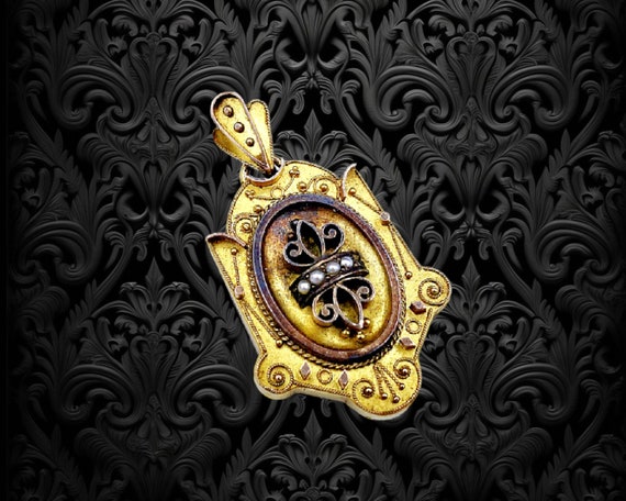 Victorian Locket, Gold Filled Antique Locket, Gir… - image 5