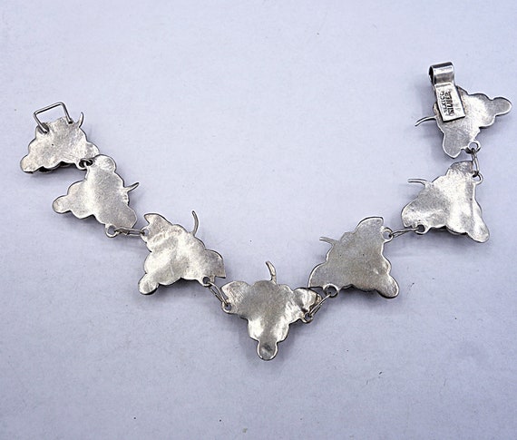 Mexican Sterling Silver Grape Bunches Bracelet, V… - image 8