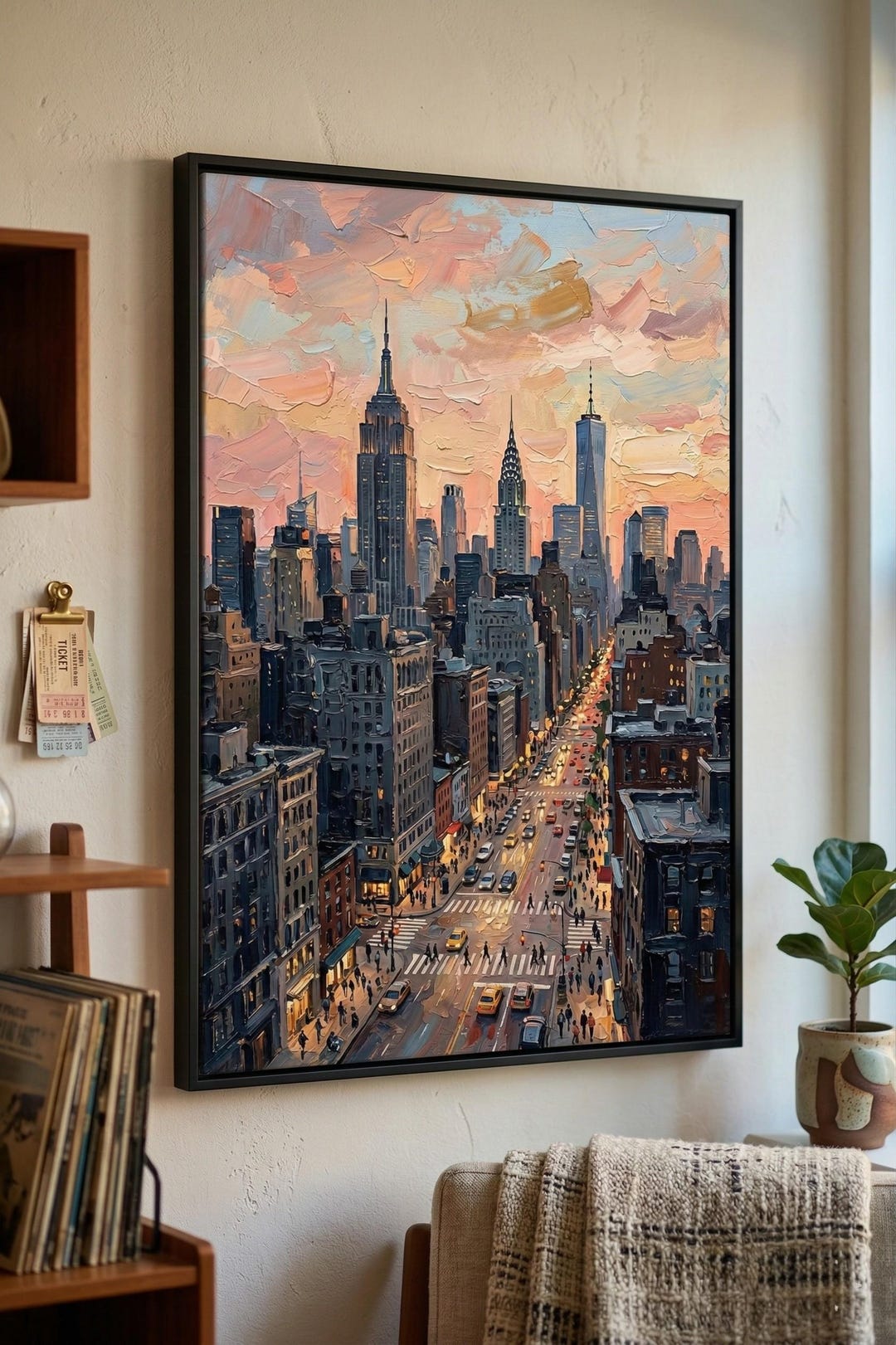 New York City Print, NYC Sunset Digital Wall Art (ultra High Resolution ...