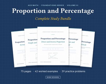 High School Math Study Bundle: Proportion, Percentage, Interest (Digital Download)