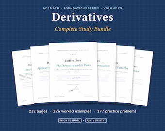 Derivatives Study Bundle | Calculus 1 & Multivariable, Chain Rule, Optimization (Digital Download)