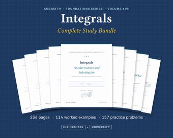 Complete Integrals Study Bundle | Calculus Techniques, Definite & Improper Integrals (Digital Download)