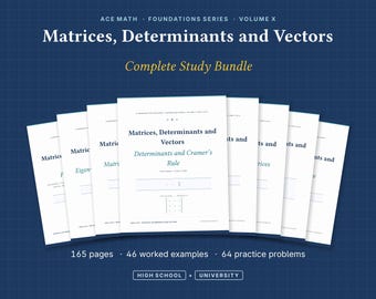 Linear Algebra Study Bundle: Matrices, Determinants, Vectors (Digital Download)
