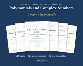 Polynomials & Complex Numbers Study Bundle | High School Math Workbook (Digital Download)