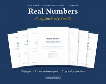 Real Numbers Study Bundle | Absolute Value, Divisibility, Primes (Digital Download)