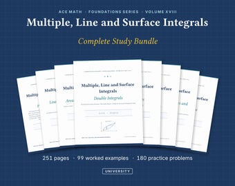 Calculus 3 Study Bundle: Multiple, Line, Surface Integrals (Digital Download)