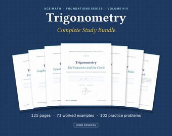 Trigonometry Study Bundle | Unit Circle, Identities, Equations (Digital Download)