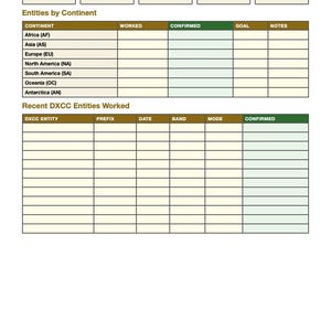 Ham Radio Log Kleureneditie 112 Pagina's PDF Opmerkelijk Papier Pro QSO DX Wedstrijdprijzen Cadeau Digitale Download afbeelding 10