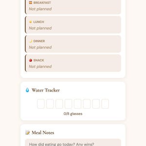 ADHD Meal Prep Planner Journal Daily Tracker Organization Interactive No Install Browser Planner Gift Digital Download image 3