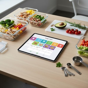 ADHD Meal Prep Planner Journal Daily Tracker Organization Interactive No Install Browser Planner Gift Digital Download image 1