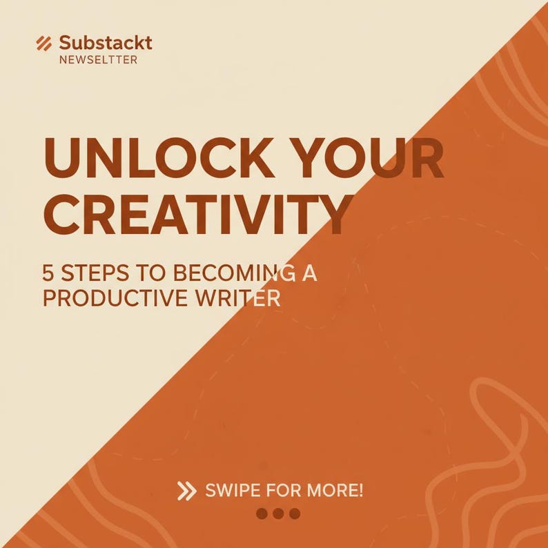 Substack Newsletter Cover Instagram Templates 50 Social Media Posts Editable Gift Digital Download image 3