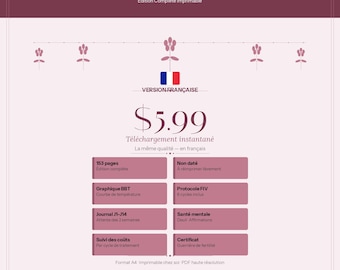 IVF-Planer zum Ausdrucken, Fruchtbarkeits-Tracker, Tagebuch zur Eizellentnahme und zum Eizellentransfer, Beta-HCG-Tracker, Temperaturkurve, Schwangerschaftsplaner, IVF-Geschenk