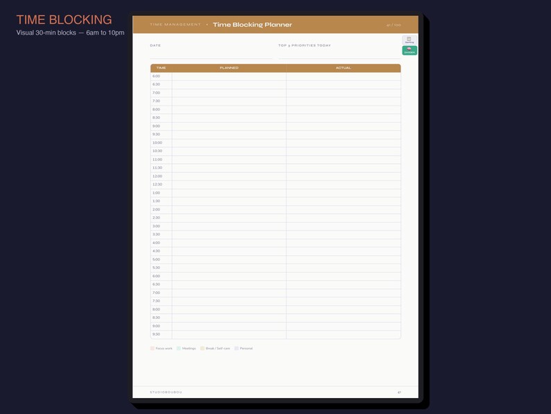 Executive Function Planner iPad GoodNotes | 100 Pages Hyperlinked | EF Planner ADHD Autism TBI | Digital Download imagen 7