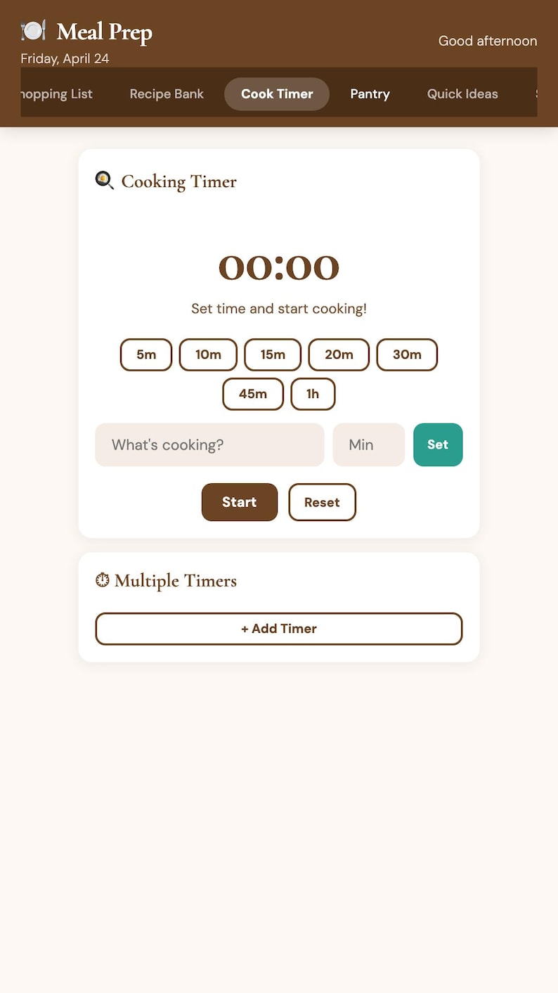 ADHD Meal Prep Planner Journal Daily Tracker Organization Interactive No Install Browser Planner Gift Digital Download image 7