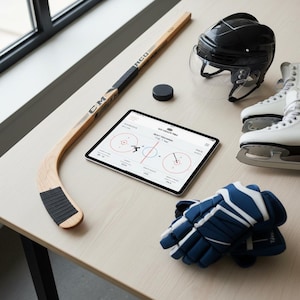 Hockey sur Glace Entrainement Match Stats Planificateur Journal Suivi Organisation Cadeau Telechargement Numerique