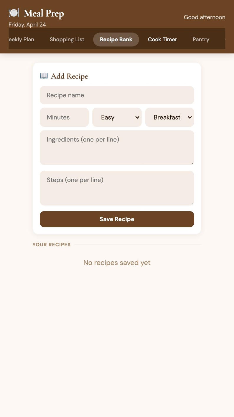 ADHD Meal Prep Planner Journal Daily Tracker Organization Interactive No Install Browser Planner Gift Digital Download image 6