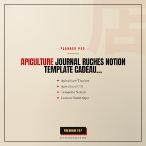 Beekeeping & Apiary Log Notion Template Dashboard Planner Tracker Gift Digital Download