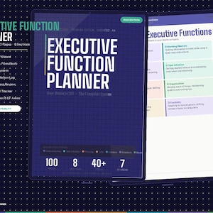 Executive Function Planner iPad GoodNotes | 100 Pages Hyperlinked | EF Planner ADHD Autism TBI | Digital Download