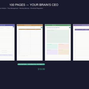 Executive Function Planner iPad GoodNotes | 100 Pages Hyperlinked | EF Planner ADHD Autism TBI | Digital Download imagen 11