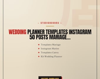 Wedding Planner Instagram Templates 50 Social Media Posts Canva Editable Bridal Content Gift Digital Download