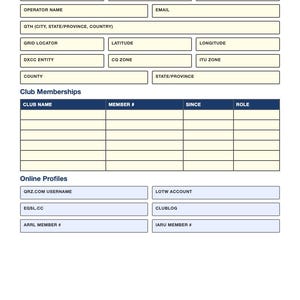 Ham Radio Log Kleureneditie 112 Pagina's PDF Opmerkelijk Papier Pro QSO DX Wedstrijdprijzen Cadeau Digitale Download afbeelding 4