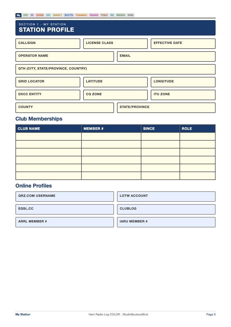 Ham Radio Log Kleureneditie 112 Pagina's PDF Opmerkelijk Papier Pro QSO DX Wedstrijdprijzen Cadeau Digitale Download afbeelding 4