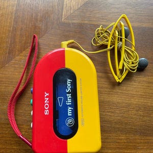 My First Sony Walkman WM-3000 Red Yellow Kids Cassette Player
