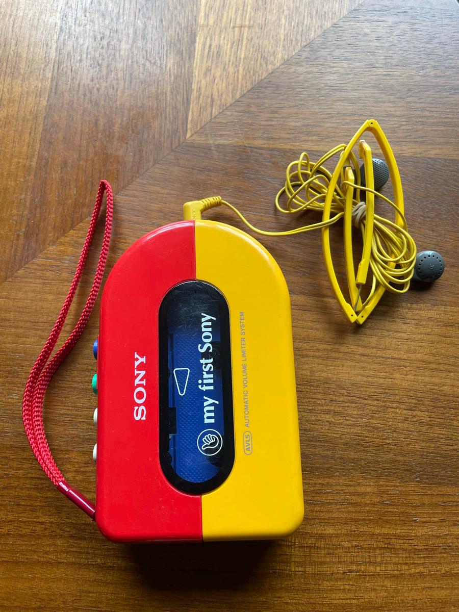 My First Sony Walkman WM-3000 Red Yellow Kids Cassette Player