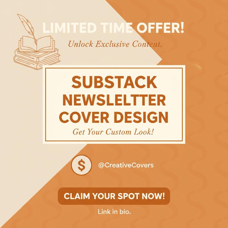 Substack Newsletter Cover Instagram Templates 50 Social Media Posts Editable Gift Digital Download image 10