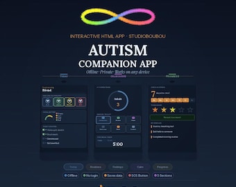 Autismus-Begleit-App | Interaktiver Tagesplaner für autistische Kinder, Jugendliche und Erwachsene | Neurodiversitätsfreundlich