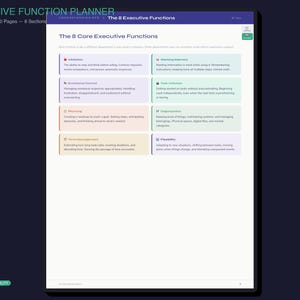 Executive Function Planner iPad GoodNotes | 100 Pages Hyperlinked | EF Planner ADHD Autism TBI | Digital Download imagen 3