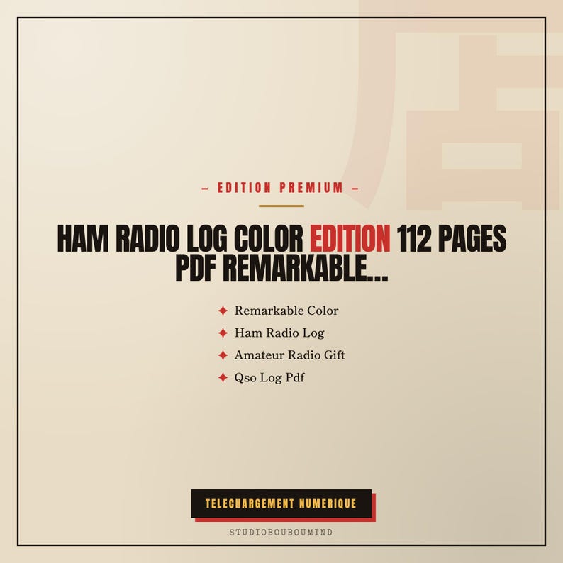 Ham Radio Log Kleureneditie 112 Pagina's PDF Opmerkelijk Papier Pro QSO DX Wedstrijdprijzen Cadeau Digitale Download afbeelding 1