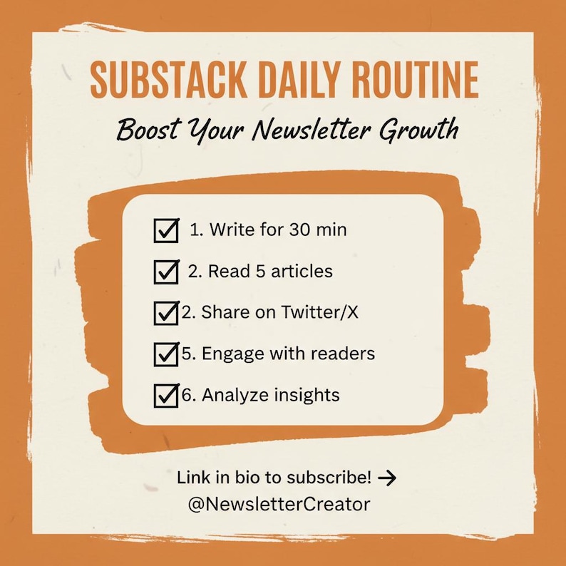 Substack Newsletter Cover Instagram Templates 50 Social Media Posts Editable Gift Digital Download image 9