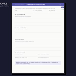 Executive Function Planner iPad GoodNotes | 100 Pages Hyperlinked | EF Planner ADHD Autism TBI | Digital Download imagen 5