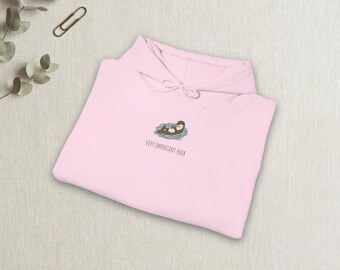 Sweat à capuche très important loutre de roche, sweat-shirt drôle de loutre, sweat à capuche graphique nature vintage, cadeau loutre cottagecore pour les amateurs de loutre à capuche