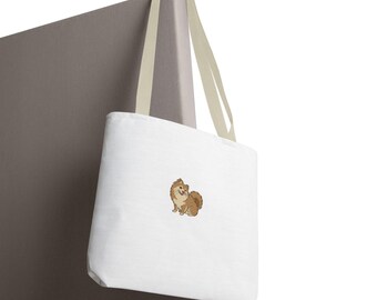 Pomeranian Tote Bag Cute Cottagecore Bag Funny Pomeranian Gift Whimsical Dog Bag Aesthetic Tote Pomeranian Lover Gift Cute Dog Tote Bag